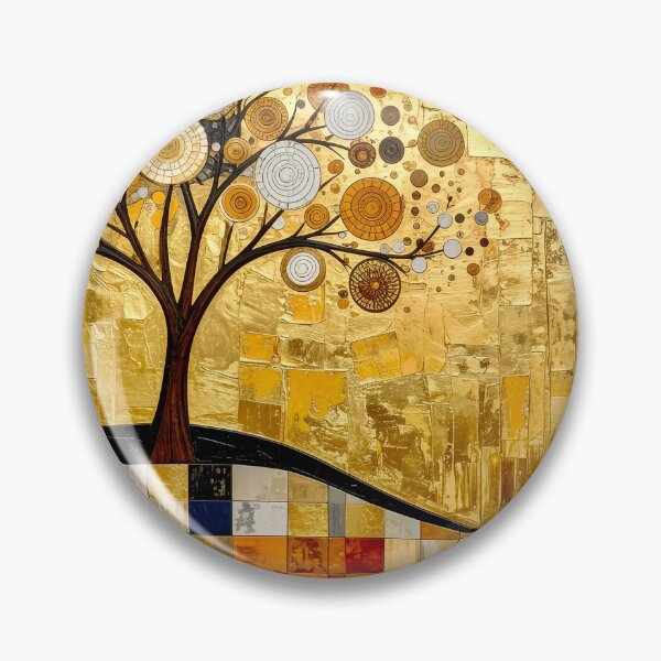 Item preview, Ornate Gold Leaf and Mosaic Circle Tree designed and sold by Vicky Brago-Mitchell®.