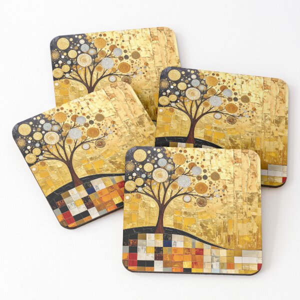 Item preview, Ornate Gold Leaf and Mosaic Circle Tree designed and sold by Vicky Brago-Mitchell®.