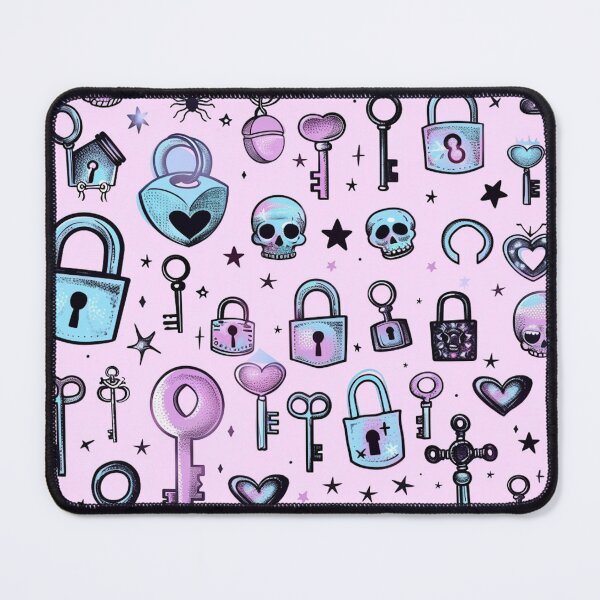 Item preview, Pastel Goth Lock & Key Pattern designed and sold by WyldLuna.