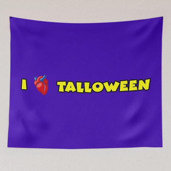 Item preview, I Heart Talloween (Yellow Text with Realistic Heart) designed and sold by Karate Octopus.