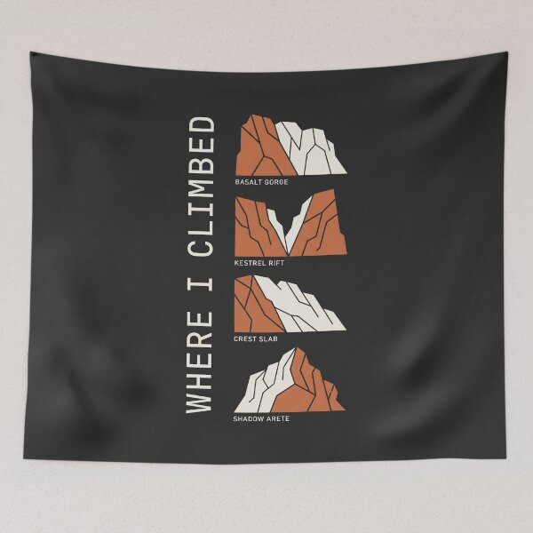 Item preview, Rock Climber Where I Climbed Crag Topo Graphic designed and sold by SplashTastic.
