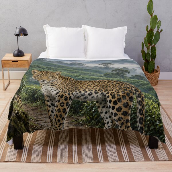Item preview, Sri Lankan Leopard in Misty Tea Highlands Wall Art designed and sold by Jaani-T.