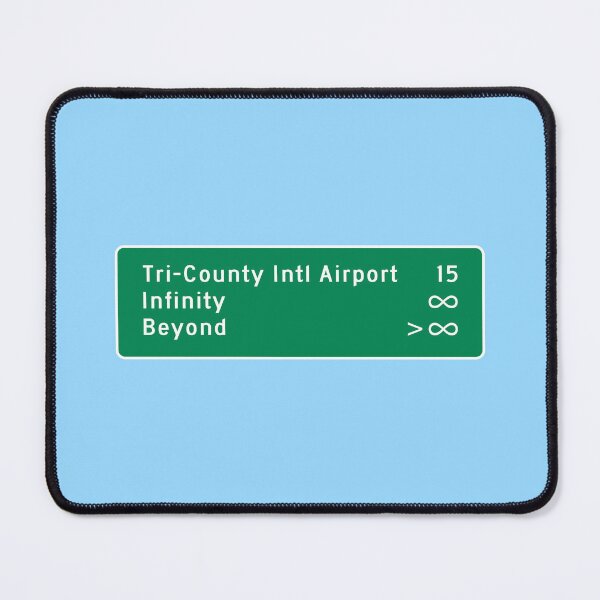 Item preview, To Infinity and Beyond Through the Tri-County International Airport Mileage Sign designed and sold by Karate Octopus.