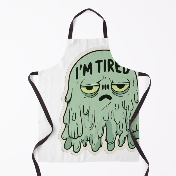 Item preview, I'm Tired Sleepy Melting Blob Cartoon designed and sold by NicolasGlowArt.