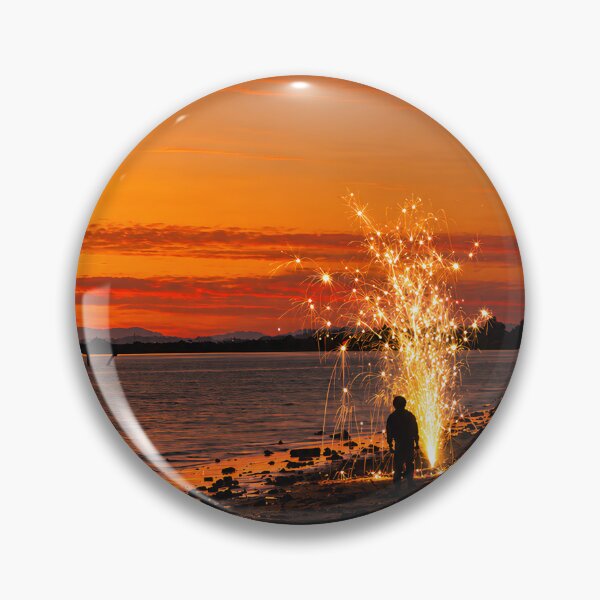 Item preview, Golden Sunset Beach Sparkler Silhouette Photography designed and sold by Extravanganzza.