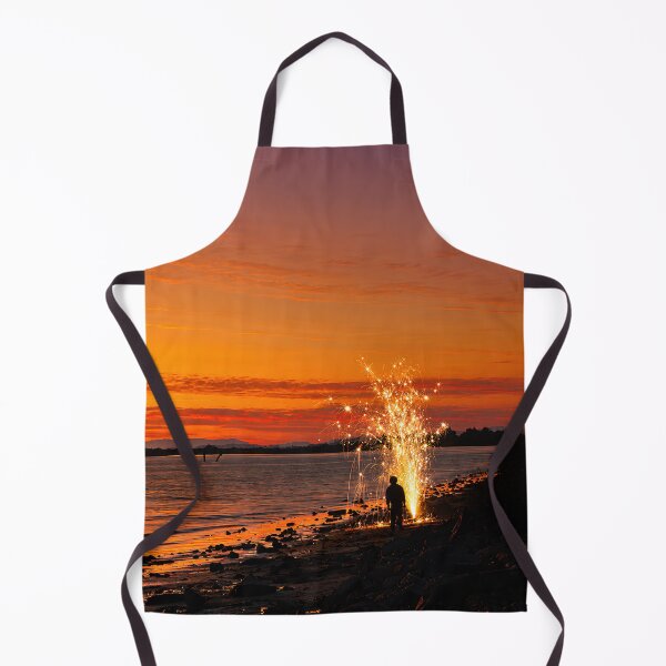 Item preview, Golden Sunset Beach Sparkler Silhouette Photography designed and sold by Extravanganzza.