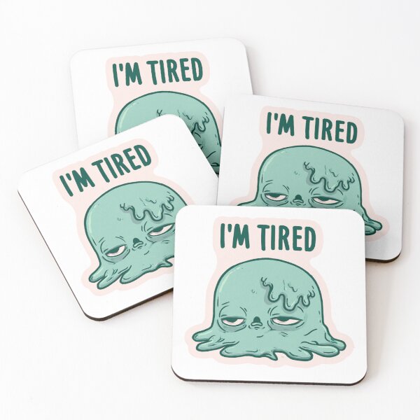 Item preview, I'm Tired Melting Creature Funny Exhausted Sleepy designed and sold by NicolasGlowArt.
