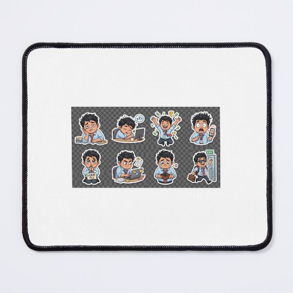 Item preview, Office Wala Babu Funny Work Life Reaction Sticker Sheet Pack designed and sold by virals2026.