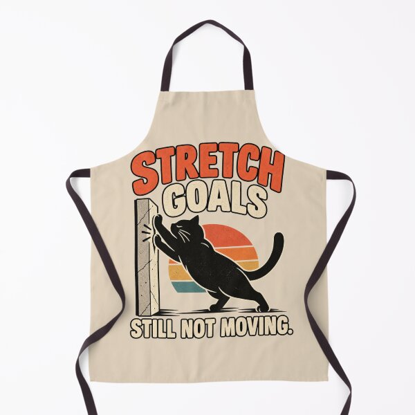 Item preview, Stretch Goals Funny Cat Pushing Wall – Sarcastic Vintage Retro Cat T-Shirt designed and sold by HOUSE OF TIST.