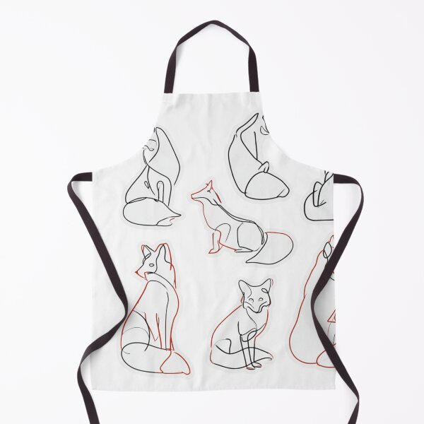 Item preview, Minimalist Fox Line Art Wildlife Lover designed and sold by NicolasGlowArt.
