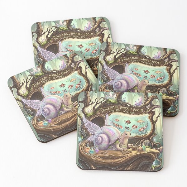 Item preview, Fairy Snail Woodland Fish Apothecary Market designed and sold by aliyeus.