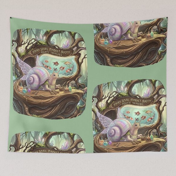 Item preview, Fairy Snail Woodland Fish Apothecary Market designed and sold by aliyeus.