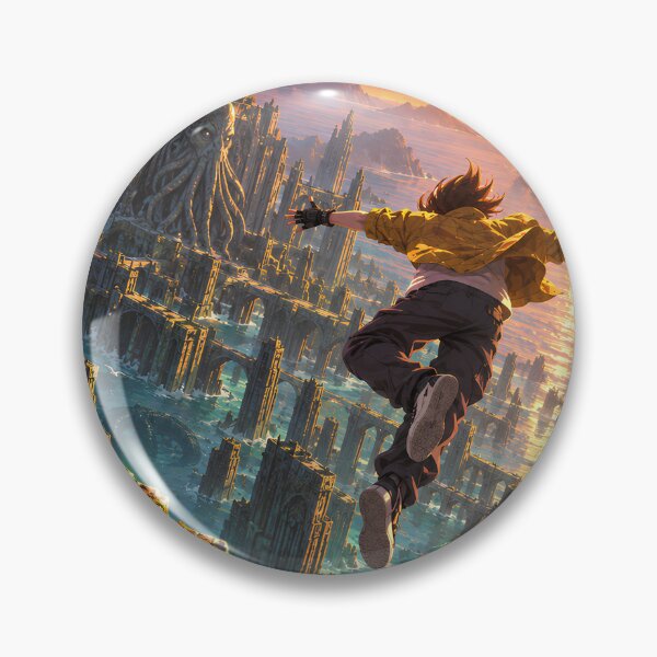 Item preview, Parkour Over R'lyeh – Lovecraftian City at Sunset designed and sold by Extravanganzza.