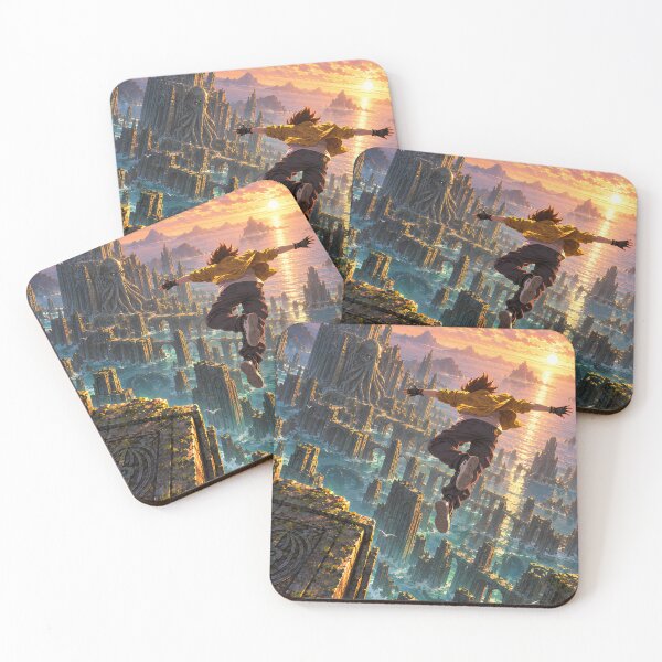 Item preview, Parkour Over R'lyeh – Lovecraftian City at Sunset designed and sold by Extravanganzza.