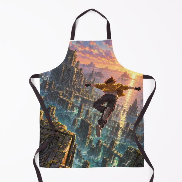 Item preview, Parkour Over R'lyeh – Lovecraftian City at Sunset designed and sold by Extravanganzza.