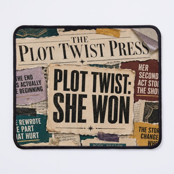 Item preview, The Plot Twist Press – She Won | Empowering Literary Collage Art for Women designed and sold by K3DreamKreations .
