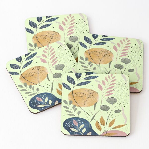 Item preview, Boho Wildflower Botanical Collage Navy Gold designed and sold by creativerooney.