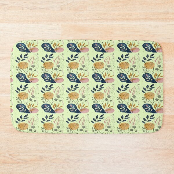 Item preview, Boho Wildflower Botanical Collage Navy Gold designed and sold by creativerooney.