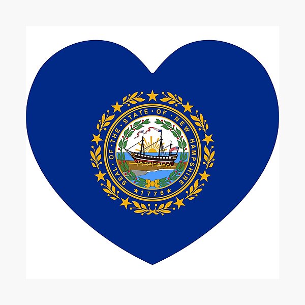Item preview, New Hampshire Heart Flag Baby Gift Born In New Hampshire NH designed and sold by shitpostee.