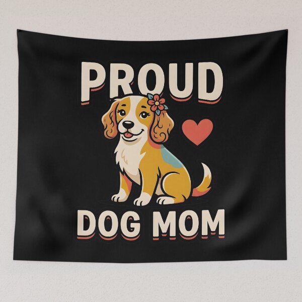 Item preview, Proud Dog Mom Cute Vintage Puppy Lover Gift designed and sold by al21ex.