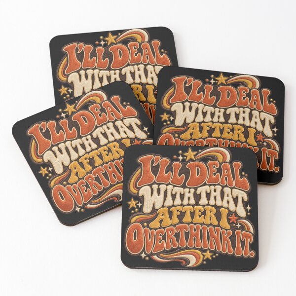 Item preview, Retro Overthinking Quote – I’ll Deal With That After I Overthink It Embroidered Typography designed and sold by Emoji Emblems.