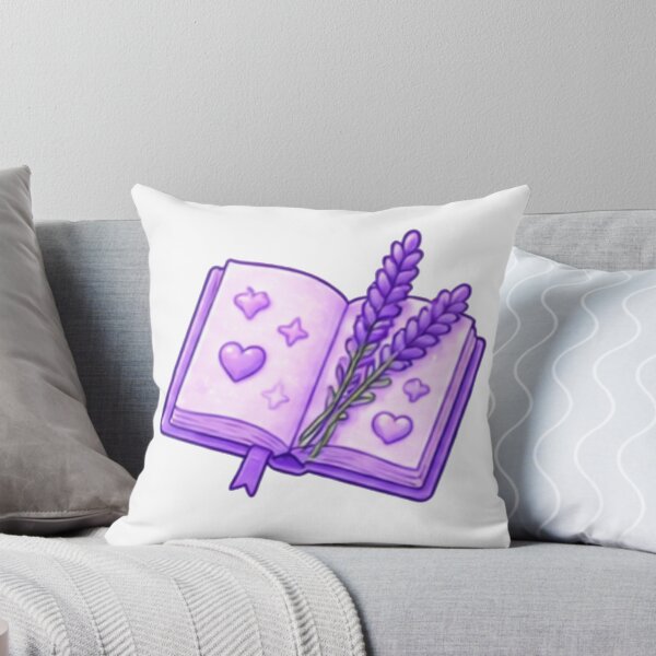 Item preview, Cute Lavender Book Aesthetic with Purple Flowers designed and sold by Kiralemon.