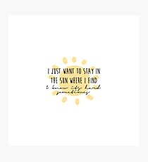 Ride- TOP Lyrics Photographic Print