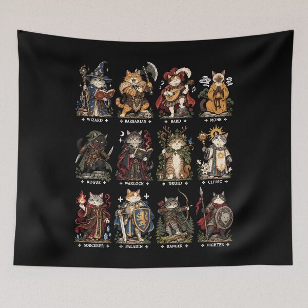Item preview, Fantasy Cats Character Tabletop RPG Gamer designed and sold by roni-harbor.