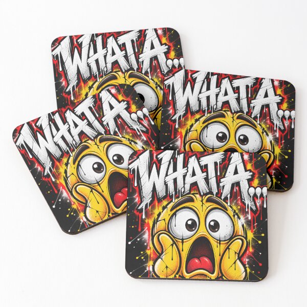 Item preview, WHAT A... Funny Shocked Emoji Graffiti Street Art designed and sold by Dzsinn.
