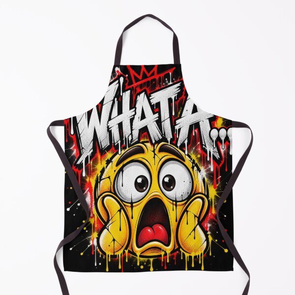 Item preview, WHAT A... Funny Shocked Emoji Graffiti Street Art designed and sold by Dzsinn.