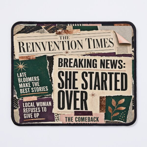 Item preview, Empowering vintage newspaper collage celebrating fearless new beginnings designed and sold by K3DreamKreations .