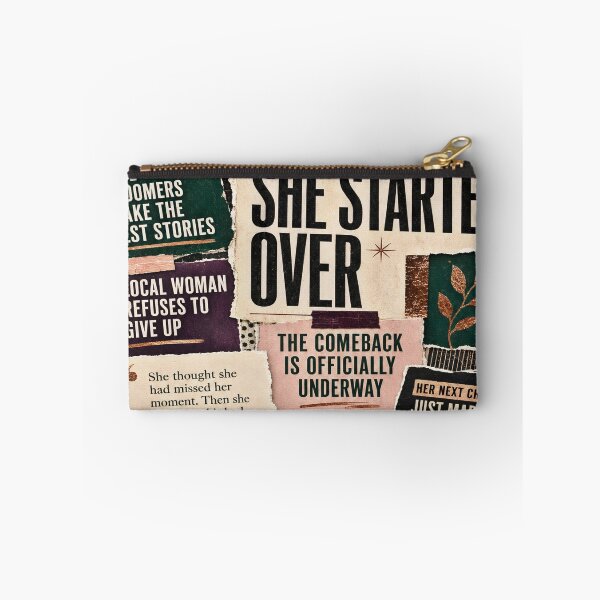 Item preview, Empowering vintage newspaper collage celebrating fearless new beginnings designed and sold by K3DreamKreations .