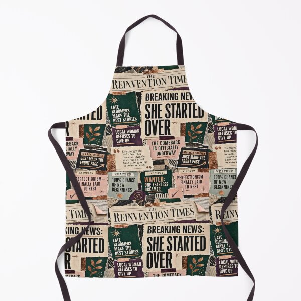 Item preview, Empowering vintage newspaper collage celebrating fearless new beginnings designed and sold by K3DreamKreations .