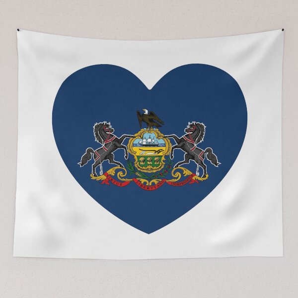 Artikelvorschau, Pennsylvania Herzflagge als Geschenk für Babys, die in Pennsylvania geboren wurden (PA) entworfen und verkauft von shitpostee.
