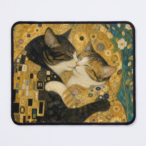 Item preview, Gustav Klimt Style - Cat Kiss - Gustav Klimt Cats designed and sold by Good-Mood-Goods.