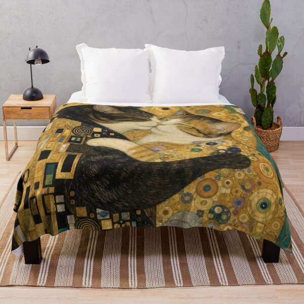 Item preview, Gustav Klimt Style - Cat Kiss - Gustav Klimt Cats designed and sold by Good-Mood-Goods.