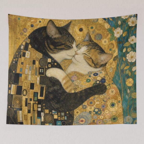 Item preview, Gustav Klimt Style - Cat Kiss - Gustav Klimt Cats designed and sold by Good-Mood-Goods.