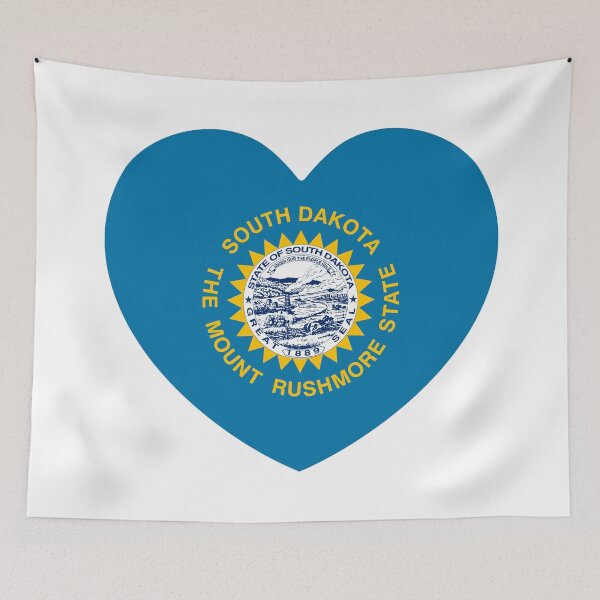 Item preview, South Dakota Heart Flag Baby Gift Born In South Dakota SD designed and sold by shitpostee.