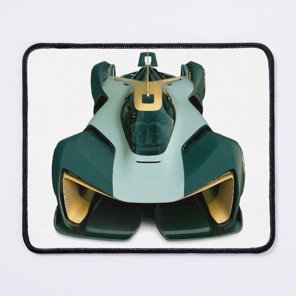 Item preview, Futuristic Green and Gold Concept Race Car Overhead Front View designed and sold by Jetgreenstudio.