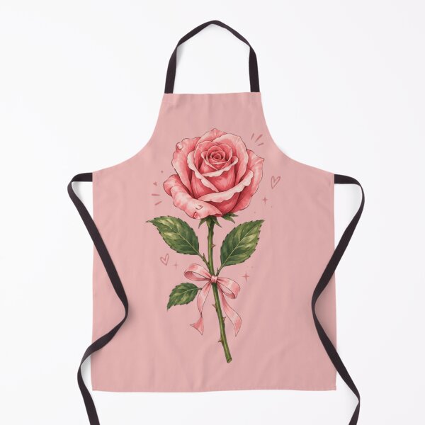 Item preview, Pink Rose with Ribbon – Romantic Floral Aesthetic designed and sold by Mellowmint-art.