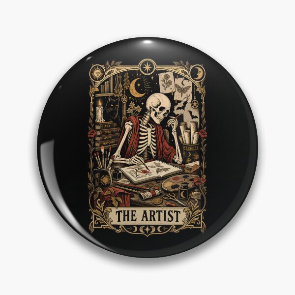 Item preview, The Artist Skeleton Gothic Art Lover designed and sold by roni-harbor.