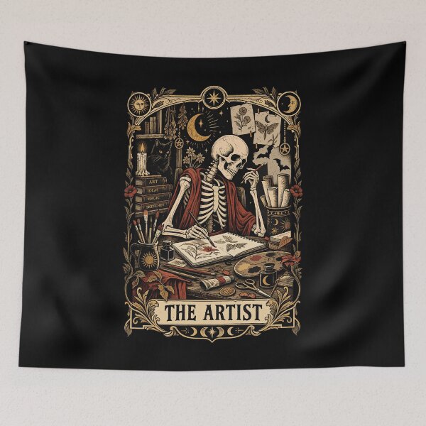 Item preview, The Artist Skeleton Gothic Art Lover designed and sold by roni-harbor.