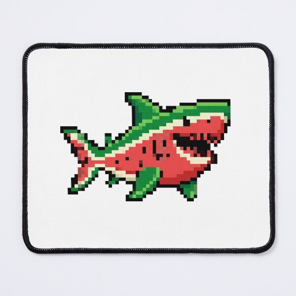 Item preview, Watermelon Shark Pixel Art Sticker designed and sold by Matilda Pixel.