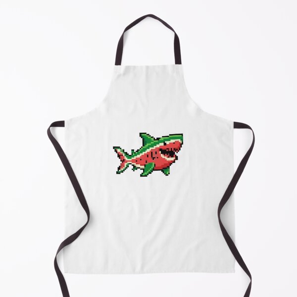Item preview, Watermelon Shark Pixel Art Sticker designed and sold by Matilda Pixel.