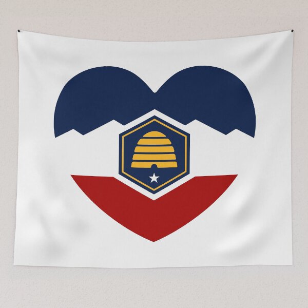 Item preview, Utah Heart Flag Baby Gift Born In Utah UT designed and sold by shitpostee.