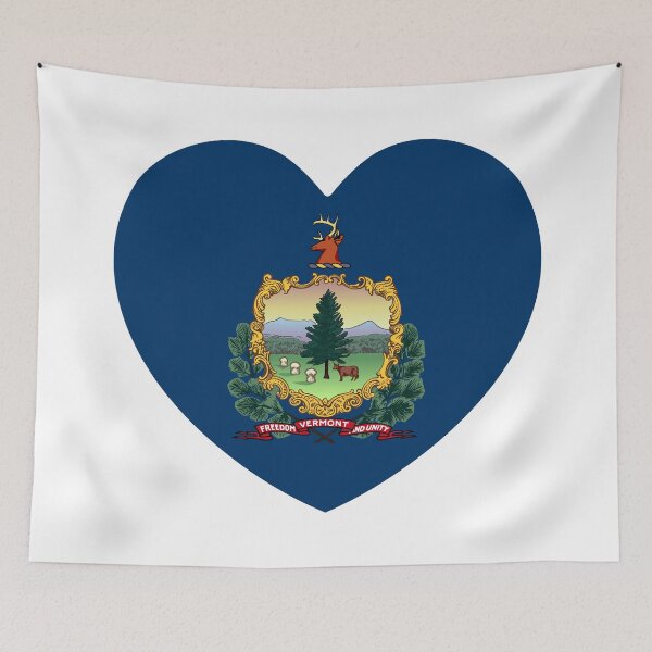Artikelvorschau, Vermont Herzflagge Babygeschenk für in Vermont geborene Kinder entworfen und verkauft von shitpostee.