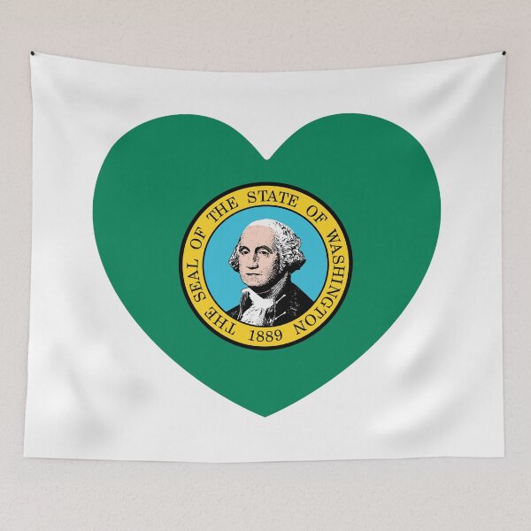 Item preview, Washington Heart Flag Baby Gift Born In Washington WA designed and sold by shitpostee.