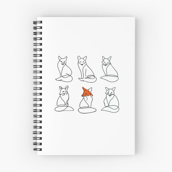 Item preview, Minimalist Line Art Fox Drawing Animal Lover designed and sold by NicolasGlowArt.