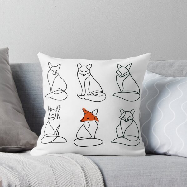 Item preview, Minimalist Line Art Fox Drawing Animal Lover designed and sold by NicolasGlowArt.