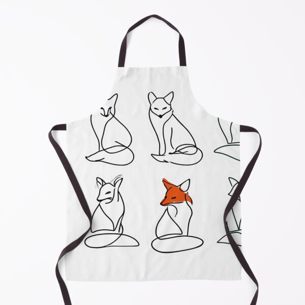 Item preview, Minimalist Line Art Fox Drawing Animal Lover designed and sold by NicolasGlowArt.